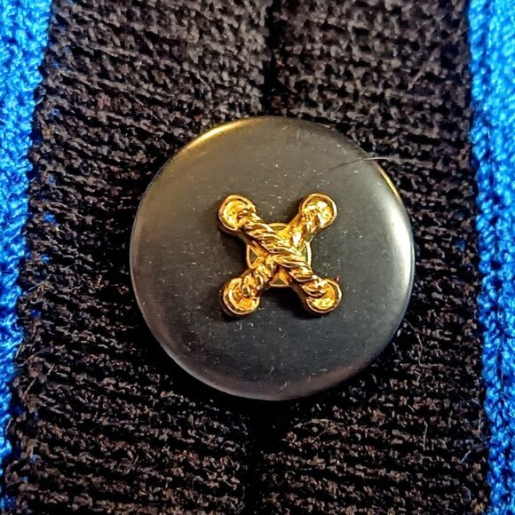 Vintage Anne Crimmins for UMI Collections Royal Blue Knit Top - Picture 3 of 6